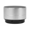 Manhattan Metallic Bluetooth Skaļrunis, Šļakatizturīgs, Darbības rādiuss 10m, microSD karšu lasītājs, Aux 3.5mm savienotājs, USB-A uzlādes kabelis iekļauts (5V uzlāde), Sudraba krāsa, Trīs gadu garantija