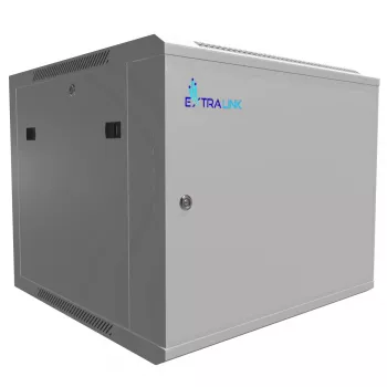 Extralink sienas skapis 9U 600x600 ASP pelēks, metāla durvis
