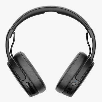 Austiņas Skullcandy Crusher Wireless — melnas, apkārtauss, Bluetooth un 3,5 mm, salokāmas, 40 h akumulators