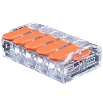 Hismart EL240470 – universāls spiedsavienotājs 5x 0,5-6,0 mm², 40A, 450V, 20 gab.