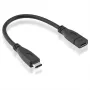 Roline USB-C pagarinātājkabelis, USB-C (tēviņš) uz USB-C (mātīte), USB 3.1, 15 cm, melns