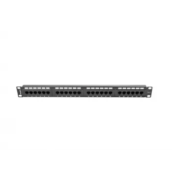 Lanberg PPU6-1024-B 1U 24 portu kategorijas 6 neekranēts sadalnes panelis