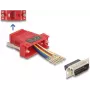 DeLOCK D-Sub 15 sievišķais uz RJ45 sievišķais montāžas komplekts sarkans VGA RJ-45