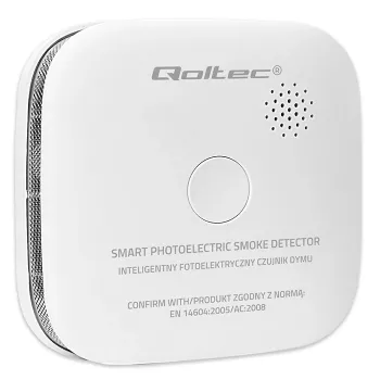 Bezvadu dūmu detektors QOLTEC 52653 ar 85 dB skaņas signālu