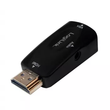 LogiLink CV0107 Pārejas kabelis HDMI uz VGA Melns
