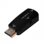 LogiLink CV0107 Pārejas kabelis HDMI uz VGA Melns
