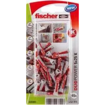Fischer DuoPower 5 x 25 K NV Sienas dībelis 25 mm 534992 1 komplekts