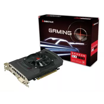 Grafikas karte BIOSTAR Radeon RX 550 4 GB GDDR5, 1100 MHz GPU, 6000 MHz atmiņa, 128-bit, PCIe 3.0, viens ventilators