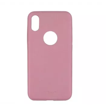 Tellur Slim Synthetic Leather vāciņš iPhone X/XS — Rozā, plāns aizsargmaciņš