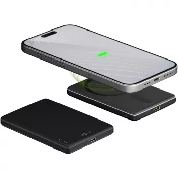 Goobay Magnetic Wireless Power Bank 70182 5000 mAh USB-C Melns