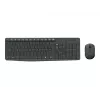 Logitech MK235 bezvadu tastatūras un peles komplekts, pilna izmēra, pelēks