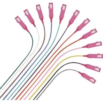Optiskās šķiedras pigtail Helos Faserpigtail 12 x SC OM4 50/125µm 2,0m Daudzkrāsains