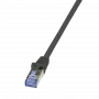 LogiLink PrimeLine - Patch-Cable - RJ-45 (vīr.) uz RJ-45 (vīr.) - 50 cm - SFTP, PiMF - Cat.7 Raw Cable - Bezhalogēna, Lietā, Aizsargāts pret aizķeršanos - Melns
