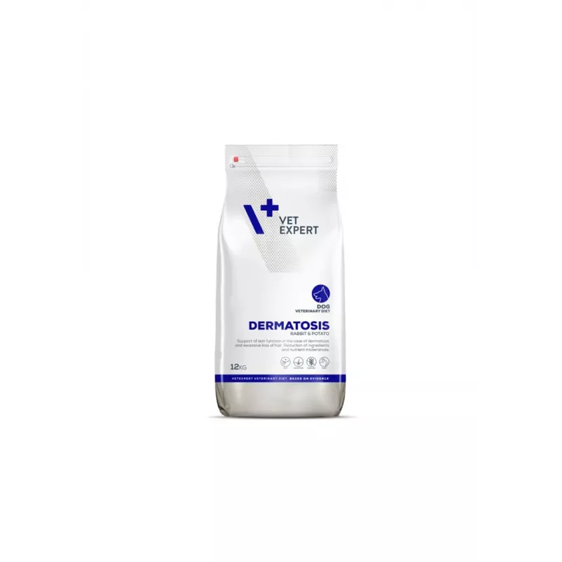 VetExpert Veterinary Diet Dermatosis Dog Rabbit & Potato sausā barība suņiem 12 kg