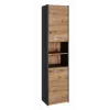 Brīvstāvošs vannas istabas skapis Top e Shop S40 ANTRACĪTS/ARTISĀNS, 400×300×1700 mm, 6 plaukti, 2 durvis