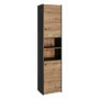 Brīvstāvošs vannas istabas skapis Top e Shop S40 ANTRACĪTS/ARTISĀNS, 400×300×1700 mm, 6 plaukti, 2 durvis