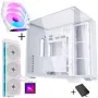 Lian Li O11 Vision Compact - Balts + 3x UNI FAN SL-INF 120 ARGB Reversais lāpstiņu ventilators - 120mm + HydroShift II LCD-S 360TL AiO-šķidruma dzesēšana, 360mm