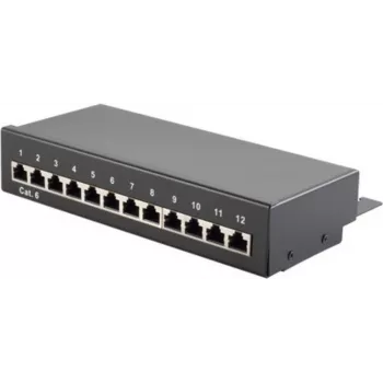 ShiverPeaks 75072 Sakaru panelis (patch panel) RJ-45, Cat6, metāls, melns