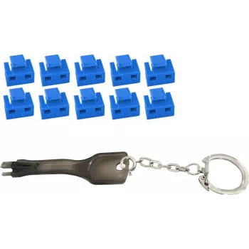 Portu bloķētājs ShiverPeaks 08-01034 RJ-45 Zils Tīkla drošībai