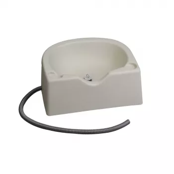 SUNDO 47080 pārnēsājama matu mazgāšanas bļoda ar noteku, balta