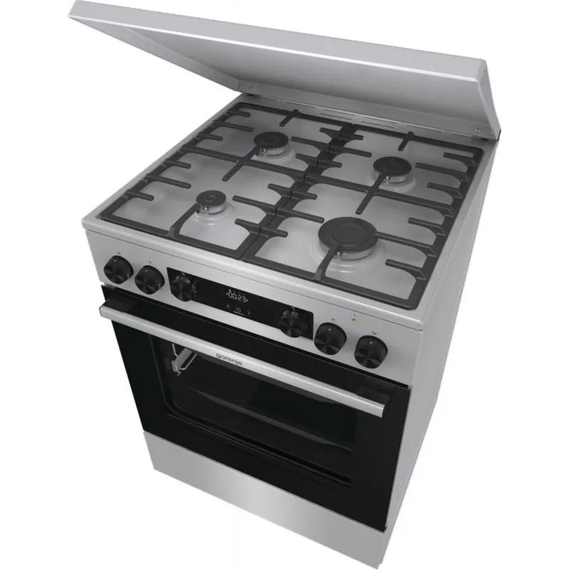 Gorenje GKS6C71XF Brīvi stāvoša plīts ar cepeškrāsni Sudraba