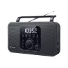 Pārnēsājamais radio Muse M-091 R — FM/AM, LCD ekrāns, AC vai AA/D baterijas, rotējošs skaļums, 1.1 kg, melns