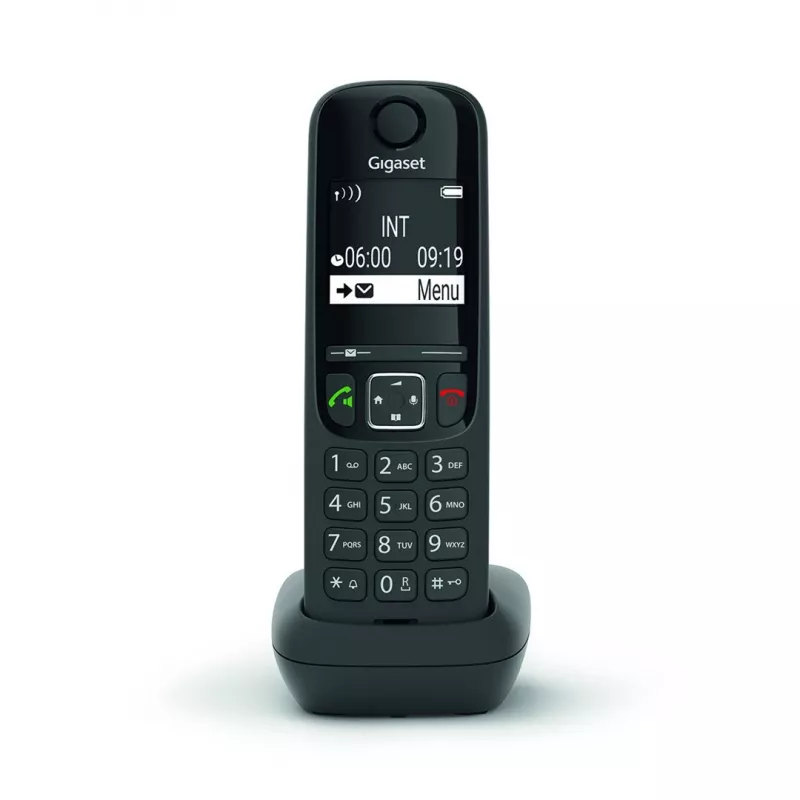 Bezvadu telefonu klausule Gigaset AS690HX, DECT/Analog, Melna
