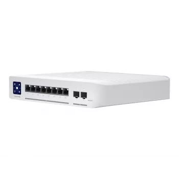 Ubiquiti UniFi Enterprise 8 PoE pārvaldāms L3 2.5G Ethernet slēdzis ar PoE un nerūsējošā tērauda korpusu