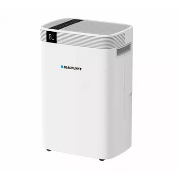 Gaisa sausinātājs BLAUPUNKT ADH601 — 2,5 L tvertne, 16 l/diennaktī, 245 W, 48 dB, Wi‑Fi, 20–40 m², balts