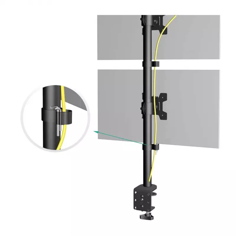 Maclean MC-966 galda statīvs monitoram 13-27 collas, melns