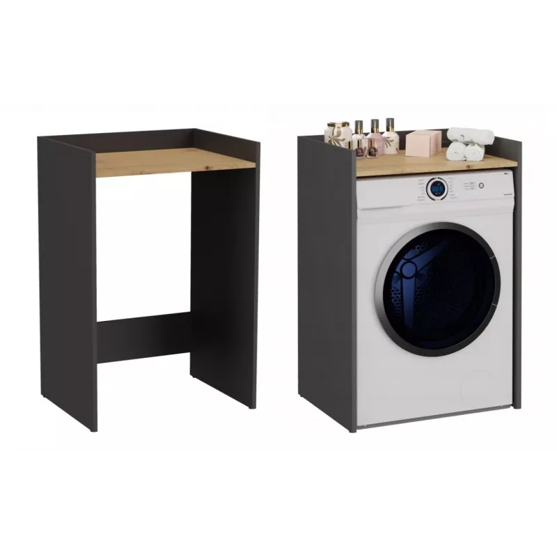 Top e shop POLA veļas mazgājamās mašīnas skapis - Antracīts / Artisan Oak