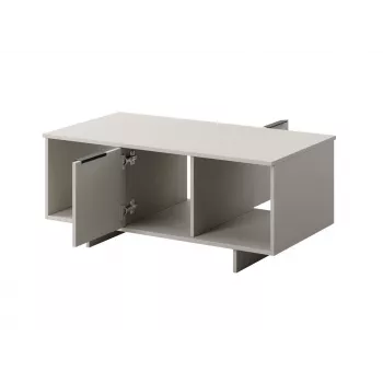 Kafijas galdiņš cama meble ALMA 100×55×55 cm, taisnstūra bēša galda virsma, cashmere apdare