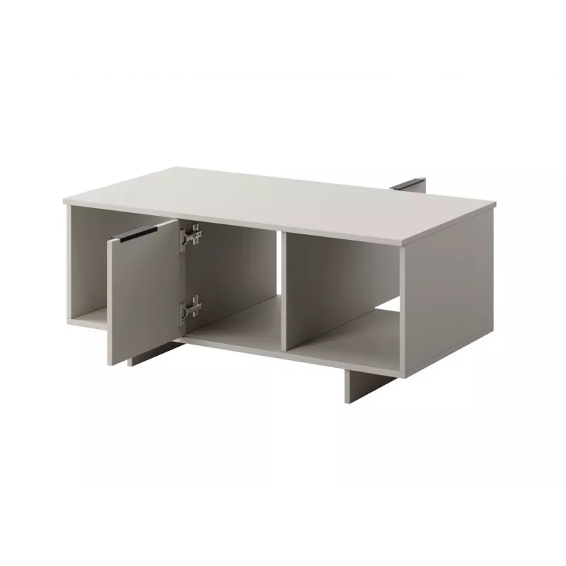 Kafijas galdiņš cama meble ALMA 100×55×55 cm, taisnstūra bēša galda virsma, cashmere apdare