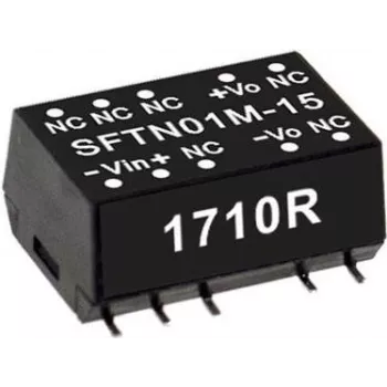 MEAN WELL SFTN01M-12 līdzsprieguma pārveidotājs 1W 12V 0.084A SMD