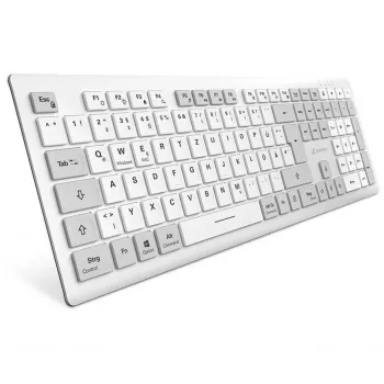 Sharkoon OfficePal K30W balta tastatūra DE izkārtojums ar gumijas kupoliem