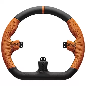 Simsacīšanas stūres loka Asetek SimSports GT Rim Closed D ādas oranžs