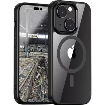 JT Berlin Pankow Hybrid MagSafe 11040 aizmugurējais vāciņš Apple iPhone 15, melns/caurspīdīgs