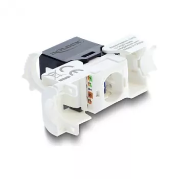 Delock 90794 Keystone modulis RJ45 uz LSA Cat.6 UTP ar fiksācijas skavu, bez kabeļa saites