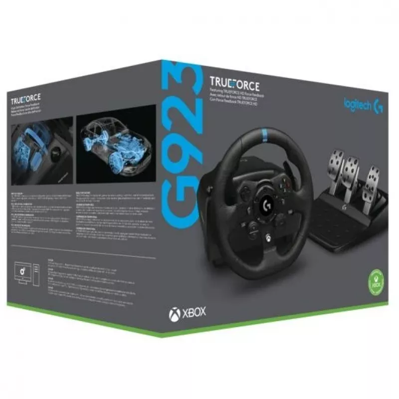 LOGITECH G923 SE Racing Wheel un Shifter komplekts Xbox Series X|S, Xbox One un PC - MELNS - USB - PLUGCG - EMEA28i-935