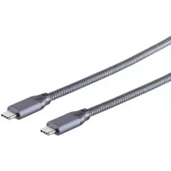 USB kabelis ShiverPeaks BS13-47030 2m USB 3.2 Gen 2 USB-C Pelēks