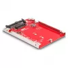 DeLOCK 2.5 collu pārveidotājs U.3 SFF-8639 uz M.2 NVMe Key M 7 mm Sarkans