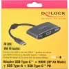 DeLOCK ārējais video adapteris VL101 USB-C 3.1 → HDMI, pelēks, mazumtirdzniecības iepakojums (62991)