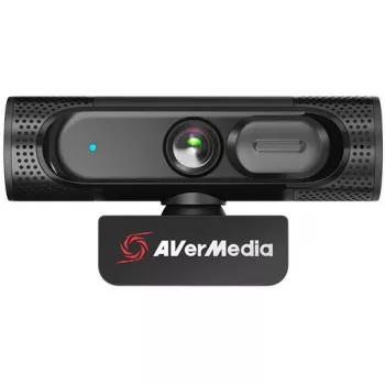AVerMedia PW315 web kamera ar 95° platleņķi, Full HD 1080p 60 kadri/s, 2 MP, stereo mikrofons, USB, melnā krāsā