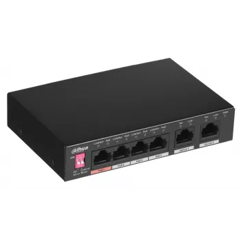 Dahua Technology PFS3006-4ET-60 Nenodrošināts L2 Fast Ethernet (10/100) Power over Ethernet (PoE) Slēdzis Melns