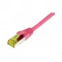 Patch kabelis RJ45, CAT6A 500MHz, 7,5m, magenta, S-STP (S/FTP), TPE/LSZH (Ultraflex), AWG26, ar Cat.7 izejas kabeli, Synergy 21 (S217706)