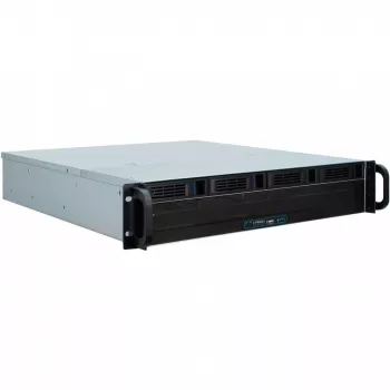 Servera korpuss Inter-Tech 2U 2404L Rack Melns, Pelēks