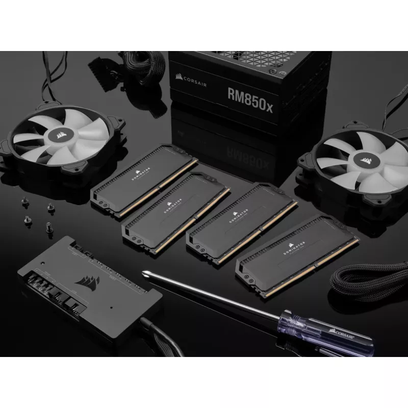 Corsair Dominator Platinum 64 GB (2x 32 GB) DDR5-6400 Dual-Kit, melna, CMT64GX5M2B6400C32, Intel XMP