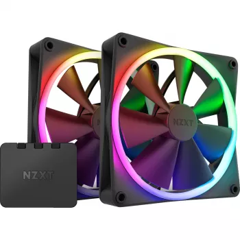 NZXT F140 RGB DUO 14 cm melns 500-1800 RPM 2 gab. komplekts