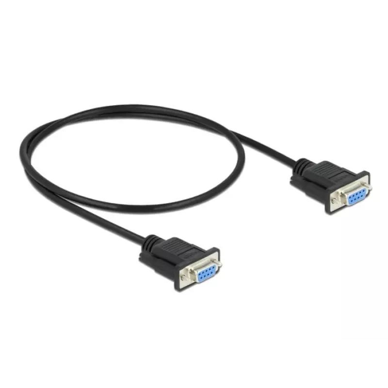 Seriālais kabelis DeLOCK 86614 Melns 0.5m RS-232