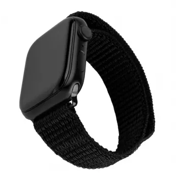 Nīlona pulksteņa siksniņa FIXED Sporty Strap FIXNST2-436-BK 38/40/41 mm pulksteņiem, melna
